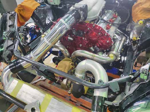 競技車両製作：補器類・配管製作